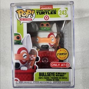 TMNT Ninja Mask with Mikey Vinyl Figure Chase Funko With HARD POP PROTECTOR